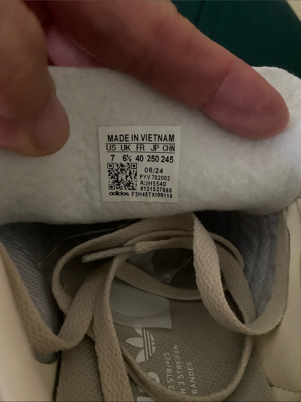 Adidas Bold Wonder Gazelle Beige Suede Sneakers with a Stacked Gum Sole - SZ 8.5 - Picture 11 of 15